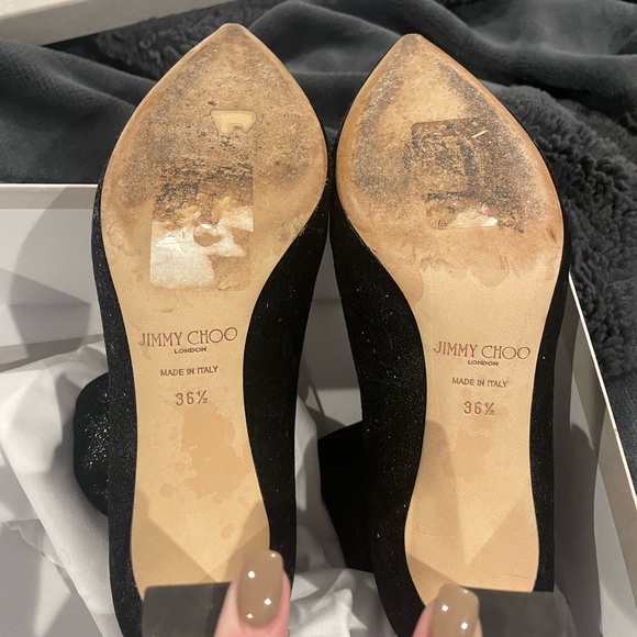 Jimmy Choo Luella Black Metallic Sock Bootie - Picture 7 of 7